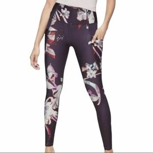 Athleta Salutation Floral Stash Pocket Powervita Leggings, size XS